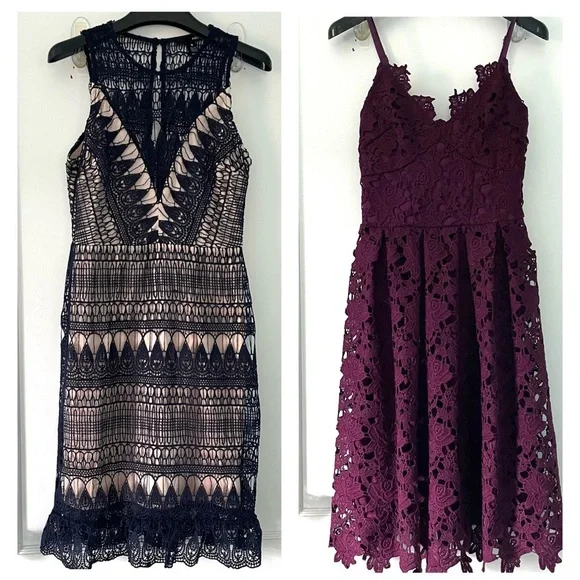 chinese dress ladies Dulcie Pink Embellished Floral-Lace Midi Dress (Final Sale-US Only), M / Pink main image 0